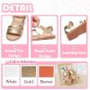 imageFlaryzone Girls Sandals Summer Flats Dress Sandals Shoes ToddlerLittle KidFa38gold