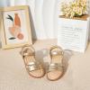 imageFlaryzone Girls Sandals Summer Flats Dress Sandals Shoes ToddlerLittle KidFa38gold