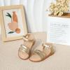 imageFlaryzone Girls Sandals Summer Flats Dress Sandals Shoes ToddlerLittle KidFa38gold