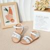 imageFlaryzone Girls Sandals Summer Flats Dress Sandals Shoes ToddlerLittle KidFa38white