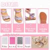 imageFlaryzone Girls Sandals Summer Flats Dress Sandals Shoes ToddlerLittle KidFa39purple