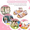 imageFlaryzone Girls Sandals Summer Flats Dress Sandals Shoes ToddlerLittle KidFa39purple