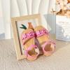 imageFlaryzone Girls Sandals Summer Flats Dress Sandals Shoes ToddlerLittle KidFa39rose Red