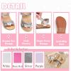 imageFlaryzone Girls Sandals Summer Flats Dress Sandals Shoes ToddlerLittle KidFa39silver