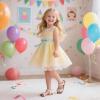 imageFlaryzone Girls Sandals Summer Flats Dress Sandals Shoes ToddlerLittle KidFa39white