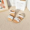 imageFlaryzone Girls Sandals Summer Flats Dress Sandals Shoes ToddlerLittle KidFa39white