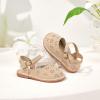imageFlaryzone Girls Sandals Summer Flats Dress Sandals Shoes ToddlerLittle KidFa52beige