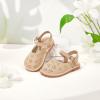 imageFlaryzone Girls Sandals Summer Flats Dress Sandals Shoes ToddlerLittle KidFa52beige