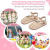 imageFlaryzone Girls Sandals Summer Flats Dress Sandals Shoes ToddlerLittle KidFa52beige