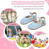 imageFlaryzone Girls Sandals Summer Flats Dress Sandals Shoes ToddlerLittle KidFa52blue