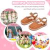 imageFlaryzone Girls Sandals Summer Flats Dress Sandals Shoes ToddlerLittle KidFa52brown