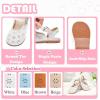 imageFlaryzone Girls Sandals Summer Flats Dress Sandals Shoes ToddlerLittle KidFa52white