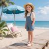 imageFlaryzone Girls Sandals Summer Flats Dress Sandals Shoes ToddlerLittle KidFa53beige