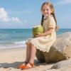 imageFlaryzone Girls Sandals Summer Flats Dress Sandals Shoes ToddlerLittle KidFa53brown