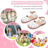 imageFlaryzone Girls Sandals Summer Flats Dress Sandals Shoes ToddlerLittle KidFa53white
