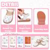 imageFlaryzone Girls Sandals Summer Flats Dress Sandals Shoes ToddlerLittle KidFa53white