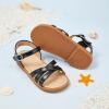 imageFlaryzone Girls Sandals Summer Flats Dress Sandals Shoes ToddlerLittle KidFr061black