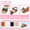 imageFlaryzone Girls Sandals Summer Flats Dress Sandals Shoes ToddlerLittle KidFr061black