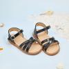 imageFlaryzone Girls Sandals Summer Flats Dress Sandals Shoes ToddlerLittle KidFr061black