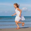 imageFlaryzone Girls Sandals Summer Flats Dress Sandals Shoes ToddlerLittle KidFr061brown