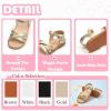 imageFlaryzone Girls Sandals Summer Flats Dress Sandals Shoes ToddlerLittle KidFr061gold