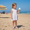 imageFlaryzone Girls Sandals Summer Flats Dress Sandals Shoes ToddlerLittle KidFr061white