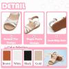 imageFlaryzone Girls Sandals Summer Flats Dress Sandals Shoes ToddlerLittle KidFr061white