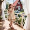 imageFlaryzone Girls Sandals Summer Flats Dress Sandals Shoes ToddlerLittle KidFr31brown