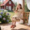 imageFlaryzone Girls Sandals Summer Flats Dress Sandals Shoes ToddlerLittle KidFr31brown