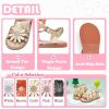 imageFlaryzone Girls Sandals Summer Flats Dress Sandals Shoes ToddlerLittle KidFr31gold