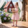 imageFlaryzone Girls Sandals Summer Flats Dress Sandals Shoes ToddlerLittle KidFr31pink
