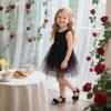 imageFlaryzone Girls Sandals Summer Flats Dress Sandals Shoes ToddlerLittle KidFr371black