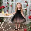 imageFlaryzone Girls Sandals Summer Flats Dress Sandals Shoes ToddlerLittle KidFr371black