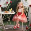 imageFlaryzone Girls Sandals Summer Flats Dress Sandals Shoes ToddlerLittle KidFr371red