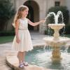 imageFlaryzone Girls Sandals Summer Flats Dress Sandals Shoes ToddlerLittle KidFr372white
