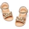 imageFlaryzone Girls Sandals Open Toe Summer Flats Dress Sandals Shoes ToddlerLittle KidFa35gold