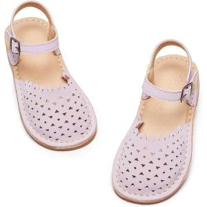 imageFlaryzone Girls Sandals Summer Flats Dress Sandals Shoes ToddlerLittle KidFa32purple
