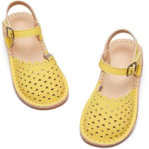 imageFlaryzone Girls Sandals Summer Flats Dress Sandals Shoes ToddlerLittle KidFa32yellow
