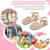 imageFlaryzone Girls Sandals Closed Toe Summer Flats Dress Sandals Shoes ToddlerLittle Kid081beige
