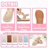 imageFlaryzone Girls Sandals Closed Toe Summer Flats Dress Sandals Shoes ToddlerLittle Kid081beige