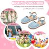 imageFlaryzone Girls Sandals Closed Toe Summer Flats Dress Sandals Shoes ToddlerLittle Kid081blue