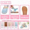 imageFlaryzone Girls Sandals Closed Toe Summer Flats Dress Sandals Shoes ToddlerLittle Kid081blue