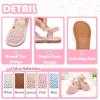 imageFlaryzone Girls Sandals Closed Toe Summer Flats Dress Sandals Shoes ToddlerLittle Kid081pink