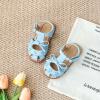 imageFlaryzone Girls Sandals Closed Toe Summer Flats Dress Sandals Shoes ToddlerLittle KidFa36blue