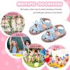 imageFlaryzone Girls Sandals Closed Toe Summer Flats Dress Sandals Shoes ToddlerLittle KidFa36blue