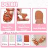 imageFlaryzone Girls Sandals Closed Toe Summer Flats Dress Sandals Shoes ToddlerLittle KidFa36brown