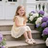 imageFlaryzone Girls Sandals Closed Toe Summer Flats Dress Sandals Shoes ToddlerLittle KidFa36offwhite