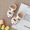imageFlaryzone Girls Sandals Closed Toe Summer Flats Dress Sandals Shoes ToddlerLittle KidFa36offwhite