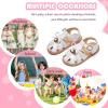 imageFlaryzone Girls Sandals Closed Toe Summer Flats Dress Sandals Shoes ToddlerLittle KidFa36white