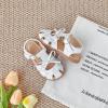 imageFlaryzone Girls Sandals Closed Toe Summer Flats Dress Sandals Shoes ToddlerLittle KidFa36white